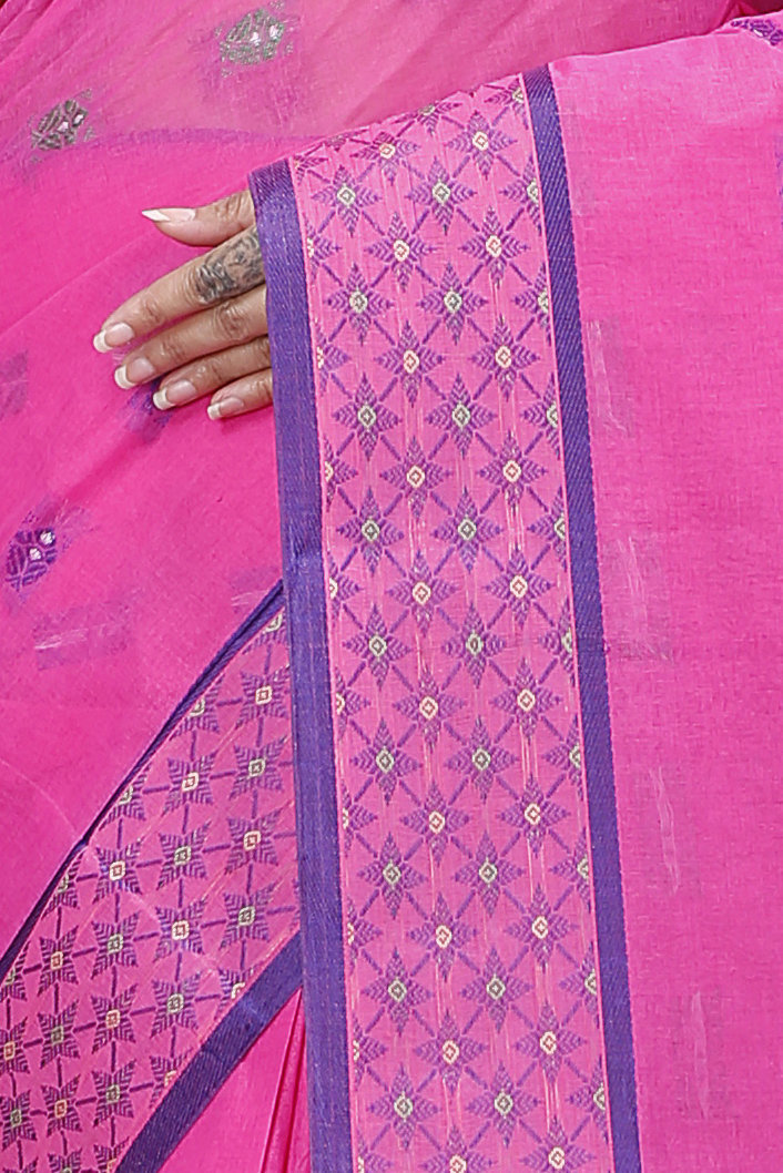 Pink Pure Cotton Reese Tant Saree (969)